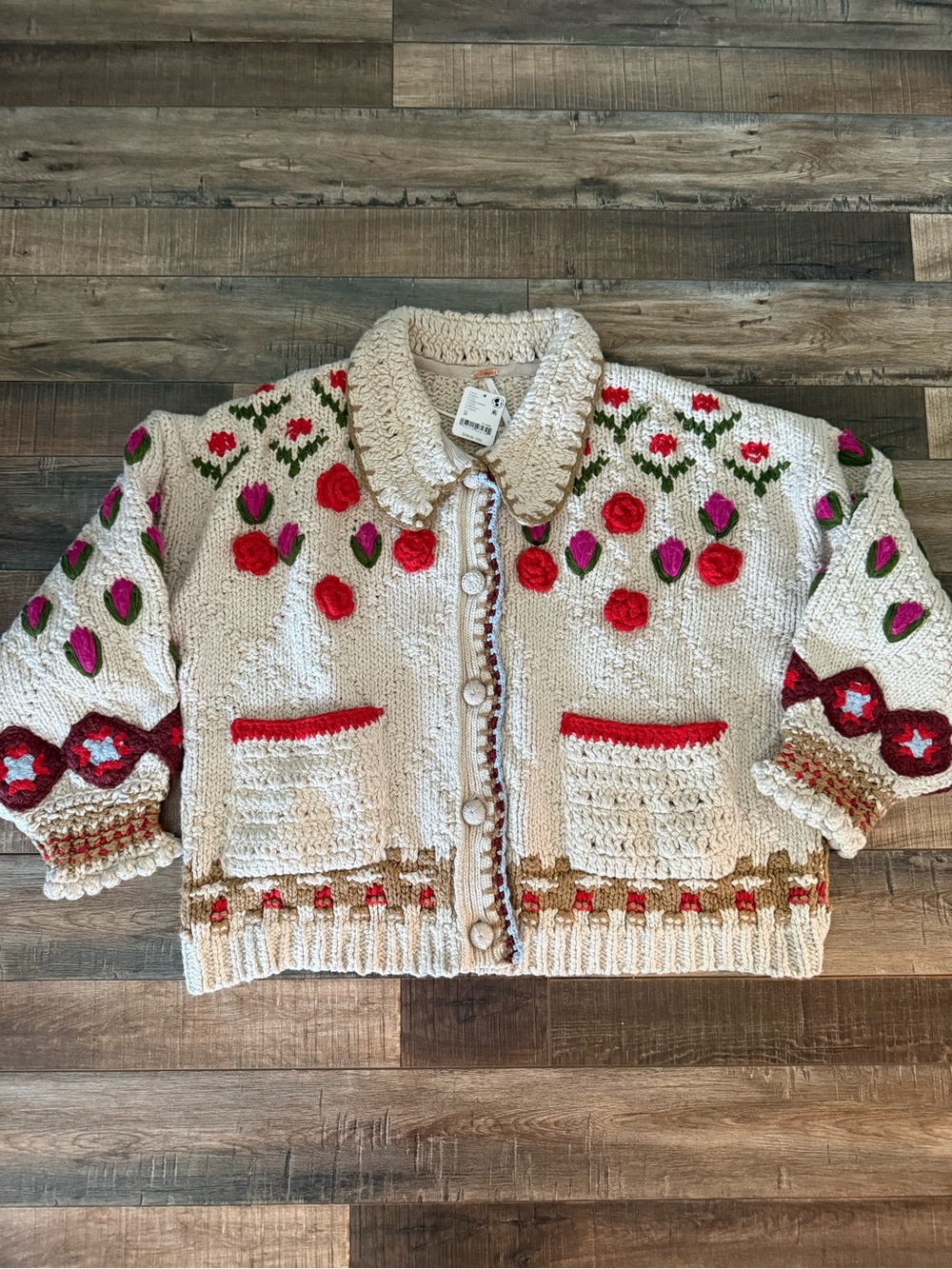 Free People Rosebud Cardigan size Medium - Picture 3 of 8